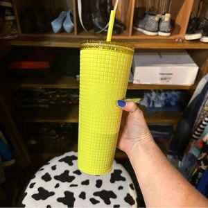 Highlighter yellow Starbucks Tumbler